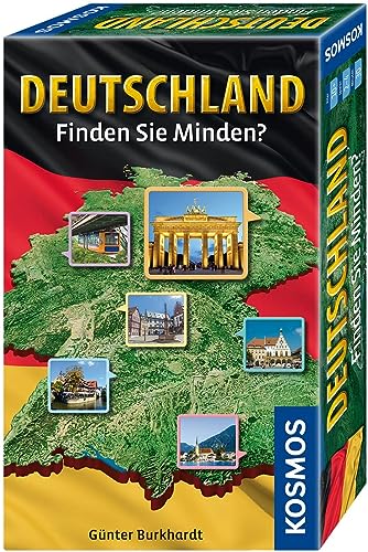 KOSMOS 711412 Deutschland - Finden Sie Minden? Das Mitbringspiel für 2-4 Personen ab 10 Jahre, auch als Erweiterung für das große Spiel, Reisespiel, Mitbringsel von Kosmos