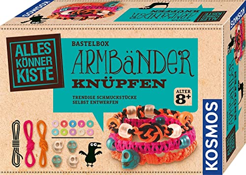 Kosmos 604585 AllesKönnerKiste Armbänder knüpfen. DIY-Bastelset für Mädchen und Jungen ab 8 Jahren, Freundschaftsbänder selber machen, Geschenk für Kindergeburtstag, Mitbringsel, Beschäftigung von Kosmos