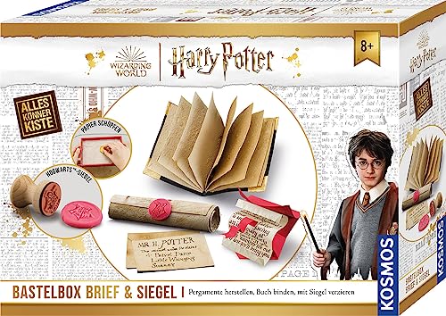 Kosmos 604639 Harry Potter Brief und Siegel, Papierschöpfrahmen, Original Hogwarts™-Wappen für Siegel, Harry Potter Bastelset für Kinder und Erwachsene, Harry Potter Geschenke und Merch von Kosmos