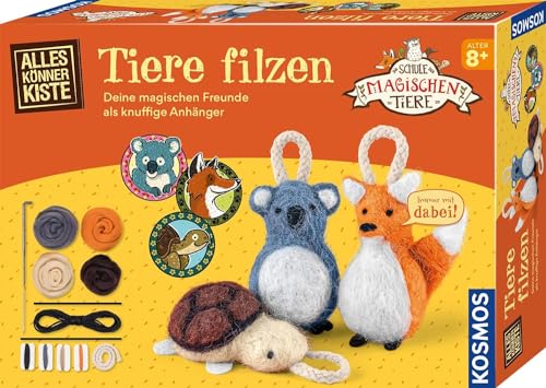 Kosmos 604684 Die Schule der magischen Tiere - Tiere filzen, AllesKönnerKiste zum basteln von Schlüssenanhängern aus Filz, Filz Set für 3 Anhänger, Filzen Starterset für Kinder ab 8 Jahren Kosmos 604684 Die Schule der magischen Tiere - Tiere filzen, AllesKönnerKiste zum basteln von Schlüssenanhängern aus Filz, Filz Set für 3 Anhänger, Filzen Starterset für Kinder ab 8 Jahren von Kosmos