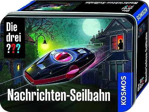 Die drei ??? Nachrichten-Seilbahn von KOSMOS, Geheime Botschaften und kleine Gegenstände schützen und austauschen, Detektiv-Spielzeug Set für Kinder ab 8 Jahre von Die drei