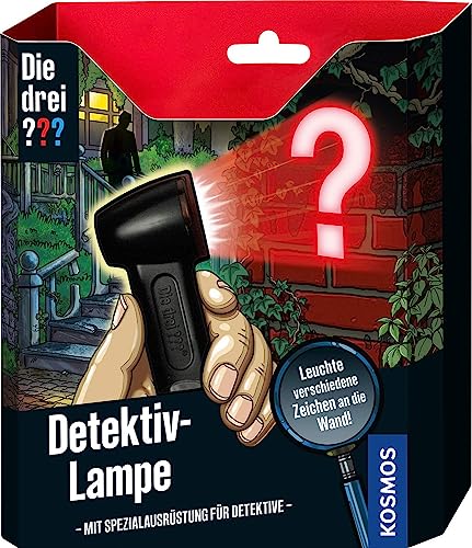 Die drei ??? Detektiv-Lampe von KOSMOS, Detektiv Spielzeug für Kinder, Rotlicht-Aufsatz, mit Geheimfach, Die drei Fragezeichen, Spielzeug für Kinder, Detektivlampe von Die drei ???