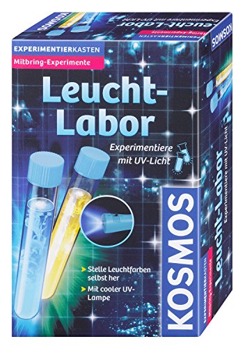 Kosmos 657581 Leucht-Labor, mit UV-Lampe und Reagenzgläser, Experimentierset für Kinder ab 8 Jahre von Kosmos