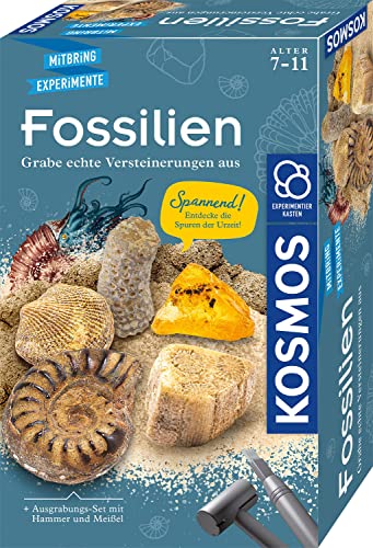KOSMOS 657918 Fossilien Ausgrabungs-Set, Grabe echte Versteinerungen und Bernstein selbst aus, mit Hammer und Meißel, Experimentierset für Kinder ab 7 Jahre KOSMOS 657918 Fossilien Ausgrabungs-Set, Grabe echte Versteinerungen und Bernstein selbst aus, mit Hammer und Meißel, Experimentierset für Kinder ab 7 Jahre von Kosmos