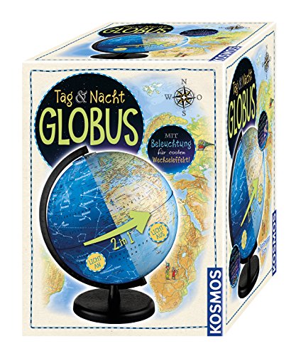 Kosmos 673017 Globus Kinderglobus 26cm mit Beleuchtung, Globus für Kinder ab 7 Jahren, Weltkugel zum Entdecken, Leuchtglobus von Kosmos