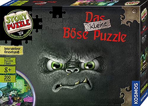 KOSMOS 680794 Story Puzzle: Das kleine Böse Puzzle, 200 Teile, interaktives Puzzle-Abenteuer mit Grusel-Spaß, Lesen - Puzzeln - Rätsel lösen, für Kinder ab 8 Jahre von Kosmos