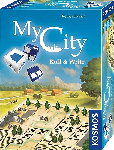 KOSMOS 682385 My City - Roll & Write, Das beliebte Städtebau-Spiel als Würfelspiel mit Spielblock und Spezial-Würfeln, für 1-6 Personen, Gesellschaftsspiel für Erwachsene und Kinder ab 10 Jahre von Kosmos