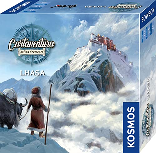 KOSMOS 682521 Cartaventura - Lhasa, Abenteuer-Spiel, packendes Gesellschaftsspiel mit mehreren Enden, für 1-6 Personen, ab 12 Jahre, mit 70 Abenteuer-Karten, in deutscher Sprache von Kosmos
