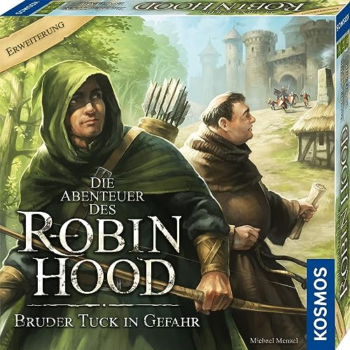 KOSMOS 683146 Die Abenteuer des Robin Hood - Bruder Tuck in Gefahr, Erweiterung zu Die Abenteuer des Robin Hood, nominiert zum Spiel des Jahres 2021, Brettspiel, mit 4 neuen Abenteuern von Kosmos