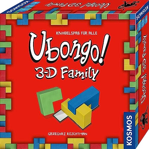 Kosmos 683160 Ubongo 3-D Family, Der beliebte Action- und Knobelspaß für die ganze Familie in 3D, Der Klassiker im Brett- und Gesellschaftsspiel für logisches Denken für 1-4 Personen von Kosmos
