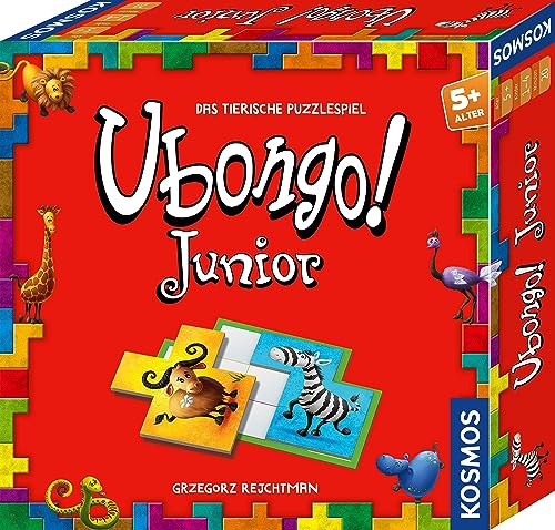Kosmos 683429 Ubongo! Junior, rasantes Kinderspiel ab 5 Jahren, Knobelspaß und Legespiel, für 1-4 Personen, Brettspiel, Familienspiel, Geschenk zum Kindergeburtstag von Kosmos