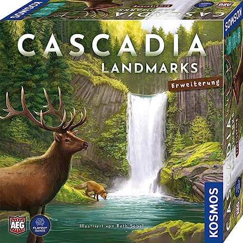 KOSMOS 683955 Cascadia - Landmarks, Erweiterung zum Spiel des Jahres 2022, Ergänzung für 5-6 Personen und Erweiterung in Einer Box, Brettspiel für 2-6 Personen ab 10 Jahren von Kosmos