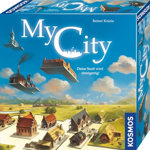 KOSMOS 691486 My City - Deine Stadt Wird einzigartig, abwechslungseiches Familienspiel für 2-4 Personen, ab 10 Jahre, Legacy-Spiel, Brettspiel, Gesellschaftsspiel von Kosmos