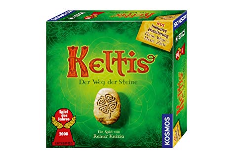 KOSMOS 691783 Keltis Spiel inklusive Keltis Erweiterung, Brettspiel-Klassiker, Familienspiel für 2-4 Spieler ab 10 Jahren, Gesellschaftsspiel für Kinder und Erwachsene, Spiel des Jahres 2008 von Kosmos