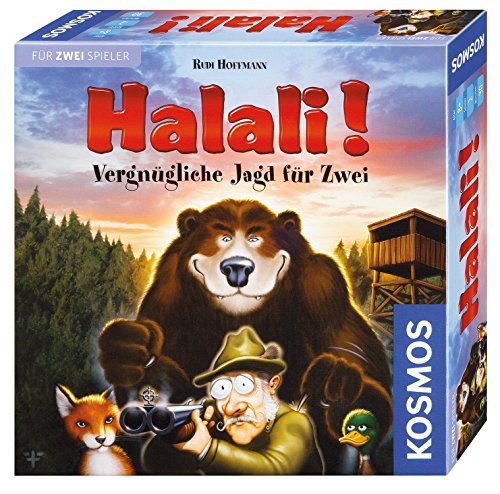 KOSMOS 691837 Halali! - Vergnügliche Jagd für Zwei, Spiel für Zwei Personen, Brettspiel für genau 2 Spieler ab 10 Jahren, Strategiespiel von Kosmos