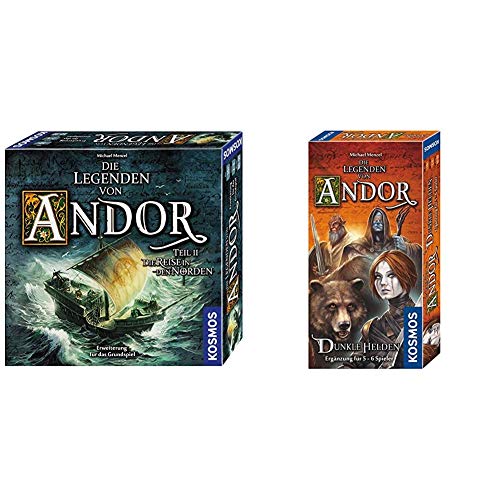 Kosmos 692346 Die Legenden von Andor - Teil II Die Reise in den Norden & Die Legenden von Andor - Dunkle Helden, Ergänzung für 5-6 Spieler für das Grundspiel Die Legenden von Andor von Kosmos