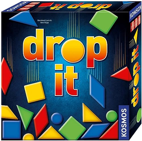 KOSMOS 692834 Drop It, Geschicklichkeitsspiel für 2-4 Spieler ab 8 Jahren, das schnelle Spiel mit Geschick und Taktik, rasantes und actiosnreiches Familienspiel von Kosmos