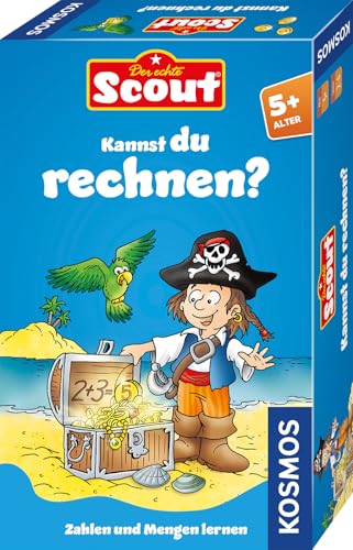 Kosmos 710514 Scout - Kannst du Rechnen? Lernspiel für 2-4 Kinder ab 5, Reisespiel, Kinderspiel von Kosmos