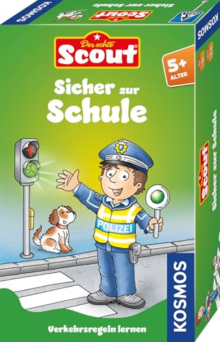 KOSMOS 710538 Scout - Sicher zur Schule, Lernspiel für 2-4 Kinder ab 5, Reisespiel, Kinderspiel von Kosmos