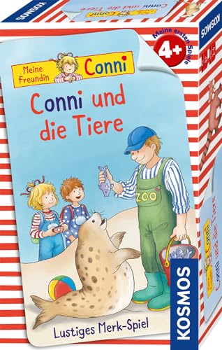 KOSMOS 710989 Conni und die Tiere, Lustiges Merk-Spiel, Mitbringspiel, Kinderspiel für 2-4 Spieler ab 4 Jahren von Kosmos