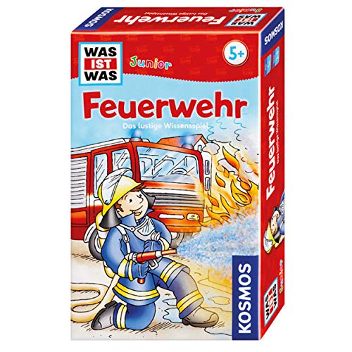 KOSMOS 712556 was ist was Junior - Feuerwehr, Lernspiel für 2-4 Spieler, spannendes Quiz für Kinder ab 5 Jahre, Cooles Feuerwehr Spiel für Kinder von Kosmos