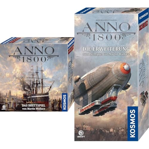 KOSMOS Anno 1800 - Das Brettspiel + Erweiterung, Aufbau-Strategie-Spiel für 2-4 Spieler, Gesellschaftsspiel ab 12 Jahren, mit Originalgrafiken von KOSMOS