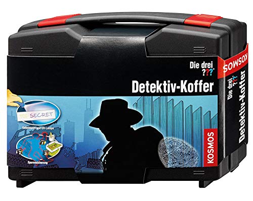 Kosmos Die DREI ??? Detektiv-Koffer, Detektivspielzeug, Detektiv Ausrüstung, Detektiv Set, Mitbringsel Kindergeburtstag, Geschenk für Kinder ab 8-12 Jahre, Die DREI Fragezeichen Kosmos Die DREI ??? Detektiv-Koffer, Detektivspielzeug, Detektiv Ausrüstung, Detektiv Set, Mitbringsel Kindergeburtstag, Geschenk für Kinder ab 8-12 Jahre, Die DREI Fragezeichen von Kosmos