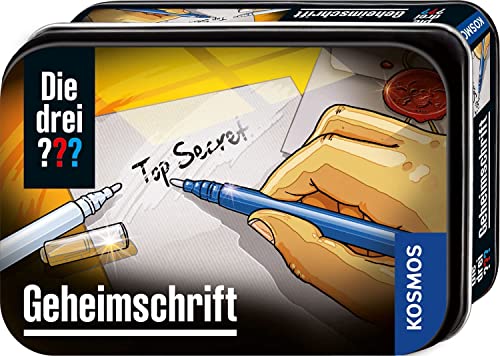 Die drei ??? Geheimschrift von KOSMOS, Detektiv Gadget, Detektiv-Spielzeug, Agenten-Ausrüstung für Kinder ab 8 Jahre, Die drei Fragezeichen Spielzeug, Detektiv Ausrüstung, Detektivset von Die drei ???