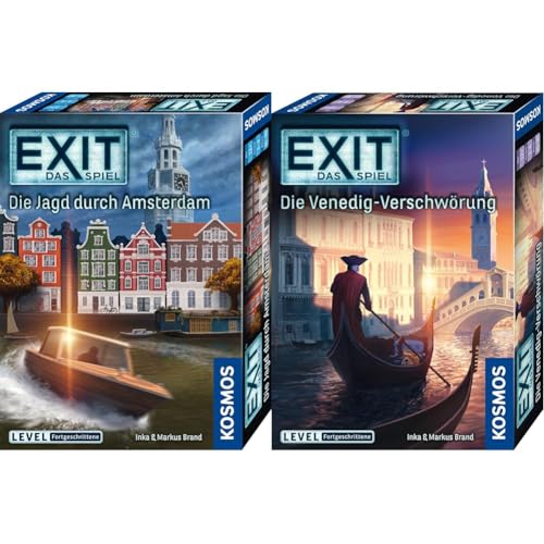 Kosmos EXIT Spiele Set Fortgeschrittene Städte Editionen: Amsterdam + Venedig, Escape Room Spiel, EXIT Game für 1-4 Spieler ab 12 Jahre, EIN einmaliges Gesellschaftsspiel Kosmos EXIT Spiele Set Fortgeschrittene Städte Editionen: Amsterdam + Venedig, Escape Room Spiel, EXIT Game für 1-4 Spieler ab 12 Jahre, EIN einmaliges Gesellschaftsspiel von Kosmos