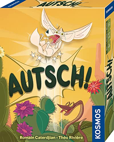 KOSMOS 741778 Autsch! Das schnelle Kartenspiel für Freunde, Kinder und die ganze Familie, für 2-5 Personen, ab 6 Jahre, Sammle die wertvollsten Kaktus-Blüten ohne Dich zu piksen von Kosmos