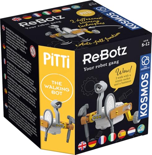 KOSMOS 617073 ReBotz - Pitti The Walking Bot, Mini-Roboter zum Bauen, Spielen und Sammeln für eine Robo-Gang, Roboter-Spielzeug, Experimentier-Set für Kinder ab 8-12 Jahre von KOSMOS