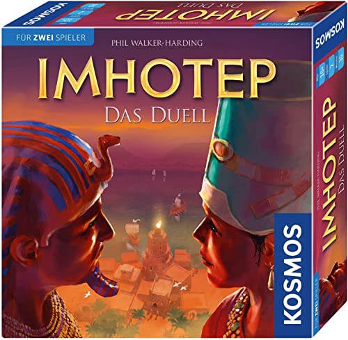 KOSMOS 694272 Imhotep - Das Duell, Königlicher Wettkampf im Alten Ägypten, Strategiespiel, Brettspiel mit viel Taktik und Interaktion, für 2 Spieler ab 10 Jahren, Gesellschafttspiel von Kosmos