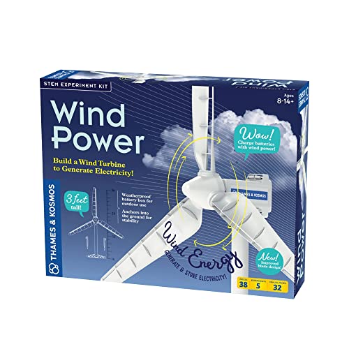 Thames & Kosmos , 627929, Wind Power, Build A Realistic Wind Turbine to Harness Power, Experiment Kit, Physics Kit, for Ages 8+ von Thames & Kosmos