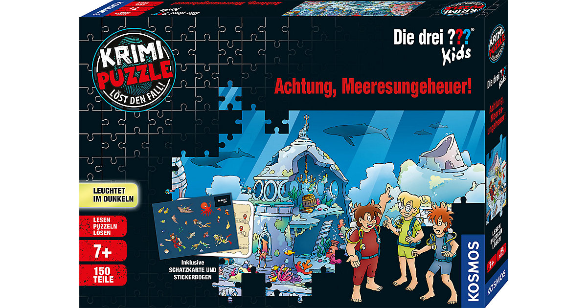 Krimi-Puzzle: Die drei ??? Kids 150 Teile - Unterwasserabenteuer von Kosmos