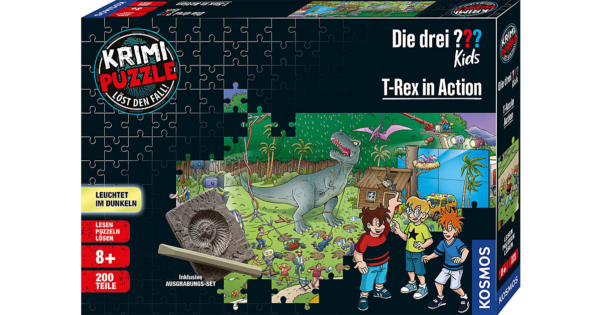 Krimi Puzzle: Die drei ??? Kids 200 Teile - Dinos Krimi Puzzle: Die drei ??? Kids 200 Teile - Dinos von Kosmos