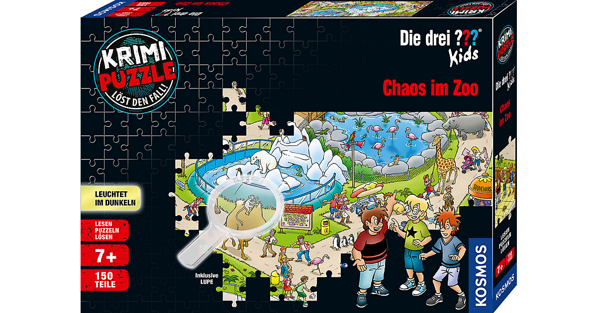 Krimipuzzle Die drei ??? Kids - Chaos im Zoo, 150 Teile Krimipuzzle Die drei ??? Kids - Chaos im Zoo, 150 Teile von Kosmos