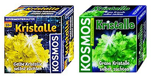 Kristalle selbst züchten gelb + grün Kosmos von Kosmos