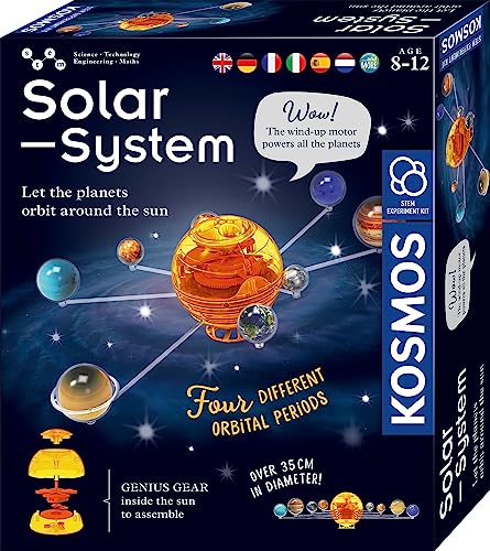 KOSMOS 617097 Sonnensystem, Lass die Planeten um die Sonne kreisen, mechanisches Modell, Experimentierkasten für Kinder ab 8-12 Jahre zu Astronomie und Weltall, mehrsprachige Anleitung von Kosmos