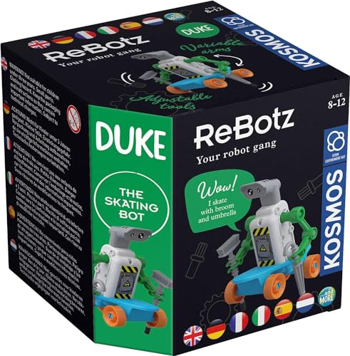 Kosmos 617066 ReBotz - Duke The Skating Bot, Mini-Roboter zum Bauen, Spielen und Sammeln für eine Robo-Gang, Roboter-Spielzeug, Experimentier-Set für Kinder ab 8-12 Jahre von Kosmos