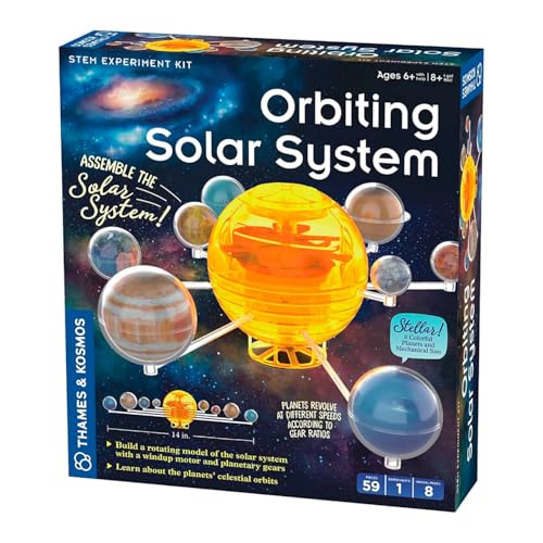 Thames & Kosmos, 550037, Orbiting Solar System STEM Kit, Build a Rotating Solar System Model,Explore Gear Ratios, Difficulty Level: Intermediate, Age 6 + von Thames & Kosmos