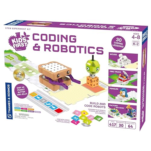 Thames & Kosmos , 567012, Coding & Robotics, Stem Experiment Kit, 30 Coding Experiments, Build and Code Robots, Ages 4-8 von Thames & Kosmos