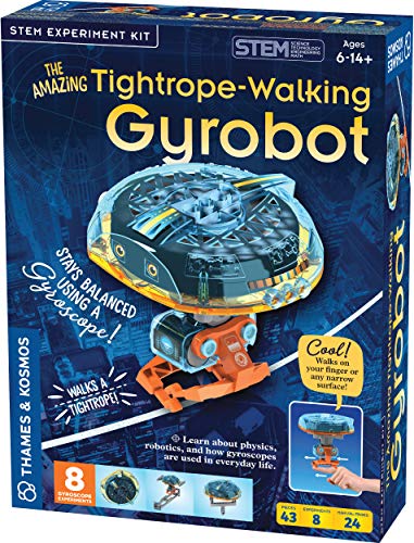 Thames & Kosmos , 620302, The Amazing Tightrope- Walking Gyrobot, STEM Experiment Kit, Learn How Gyroscopic Forces Work in Everyday Devices, 8 Experiments, Ages 6+ von Thames & Kosmos