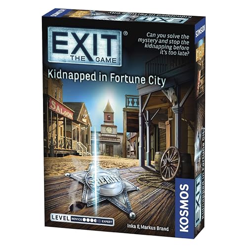 Thames & Kosmos - EXIT: Kidnapped In Fortune City - Level: 3.5/5 - Unique Escape Room Game - 1-4 Players - Puzzle Solving Strategy Board Games for Adults & Kids, Ages 12+ - 692861 von Thames & Kosmos