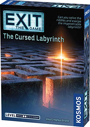 Thames & Kosmos - EXIT: The Cursed Labyrinth – Level: 2/5 - Unique Escape Room Game - 1-4 Players - Puzzle Solving Strategy Board Games for Adults & Kids, Ages 10+ - 692860 von Thames & Kosmos