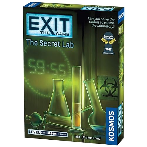 Thames & Kosmos - EXIT: The Secret Lab - Level: 3/5 - Unique Escape Room Game - 1-4 Players - Puzzle Solving Strategy Board Games for Adults & Kids, Ages 12+ - 692742 von Thames & Kosmos