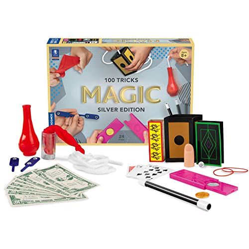 Thames & Kosmos , 698225, Magic: Silver Edition, 100 Tricks, Blow Your Friends and Family Away with These Amazing Magic Tricks, 24 Props, Ages 8+ von Thames & Kosmos