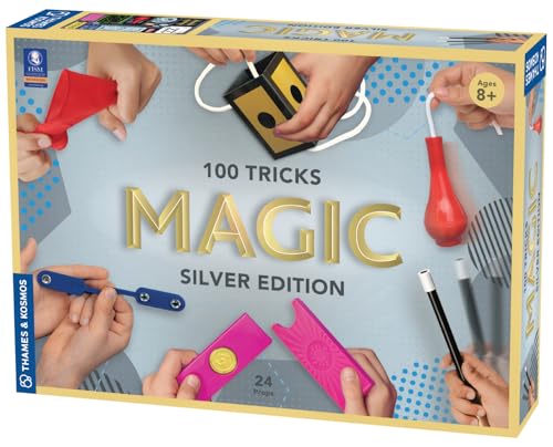 Thames & Kosmos , 698225, Magic: Silver Edition, 100 Tricks, Blow Your Friends and Family Away with These Amazing Magic Tricks, 24 Props, Ages 8+ von Thames & Kosmos