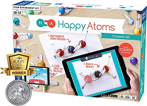 Thames & Kosmos Thames and Kosmos 585001 Happy (Full Set), 50, Snap Magnetic Atome Together, Learn About The Molecule, Scan Using The APP to Identify, Experiment Kit, 216 Aktivitäten, Alter 1017, von Thames & Kosmos