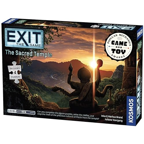 Thames & Kosmos - EXIT: The Sacred Temple Jigsaw Puzzle – Level: 3/5 – Unique Escape Room Game - 1-4 Players - Puzzle Solving Strategy Board Games for Adults & Kids, Ages 10+ - 692877 von Thames & Kosmos