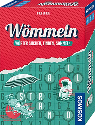 KOSMOS 682491 Wömmeln, kurzweiliges Wort-Such-Spiel, für 1-8 Personen, ab 10 Jahre, ideal für unterwegs, Familienspiel, Partyspiel, Reisespiel, Mitbringsel von Kosmos